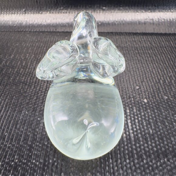 1980s Clear Bunny Rabbit Small Glass Figurine Decorative Vintage Figure Decor - Picture 6 of 11